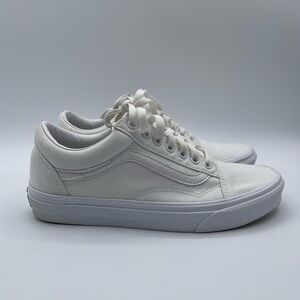 Vans True White Old Skool Lace Up Skateboard Shoes Women’s Size 8.5 Mens Size 7